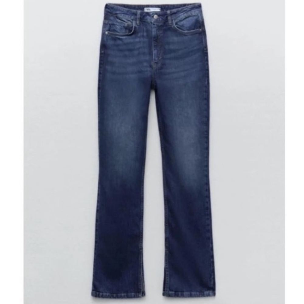 ZARA Split Slim Full Length Jeans Blogger Insta Favorite - Picture 3 of 12